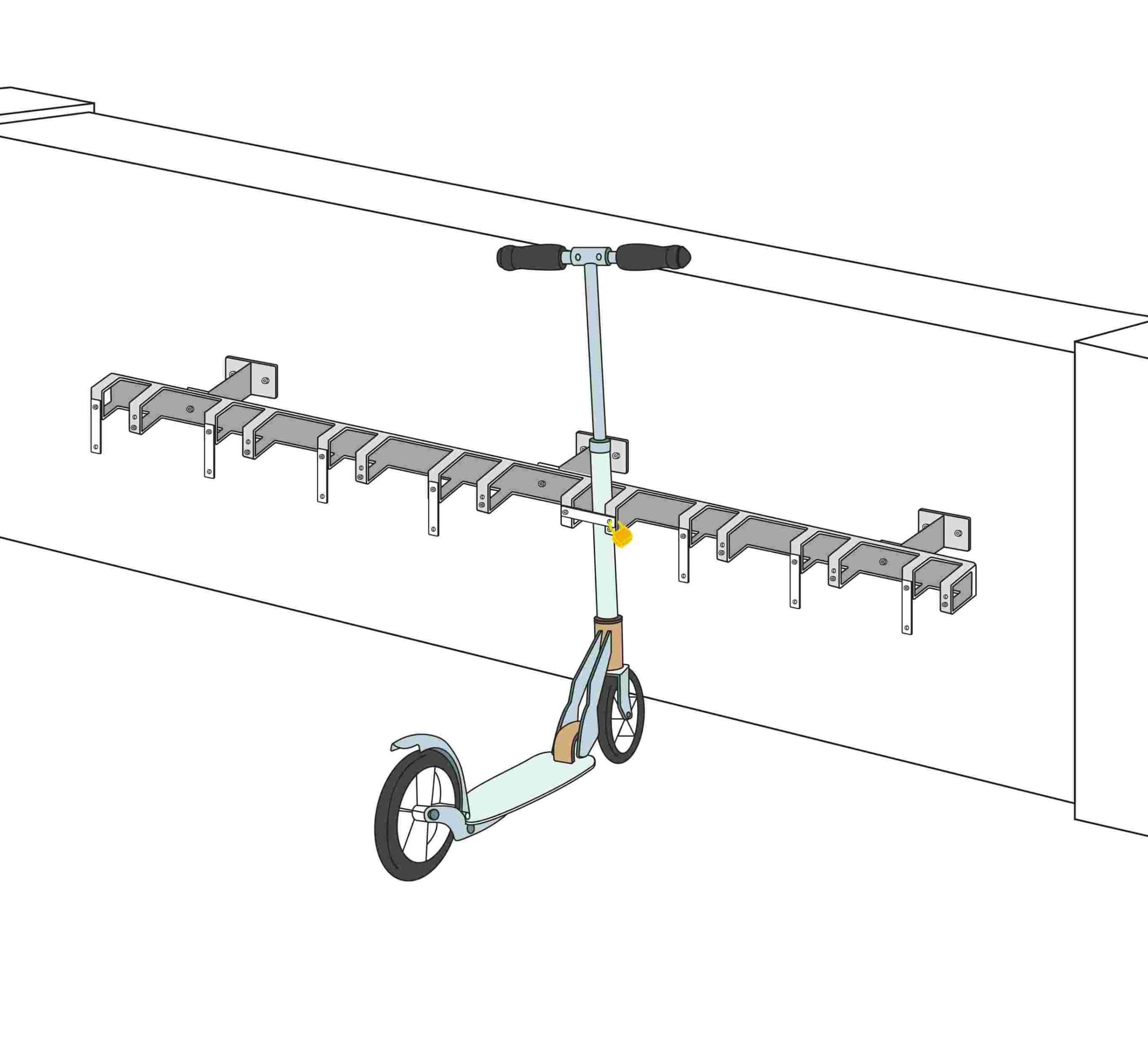 Rollerständer 8 Plätze – für Tretroller